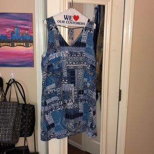 Patterned blue sundress